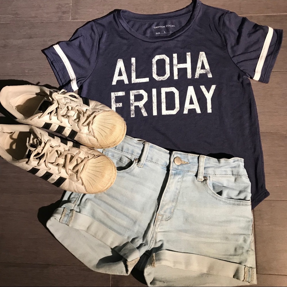 Grayson Social Navy shirt NWOT